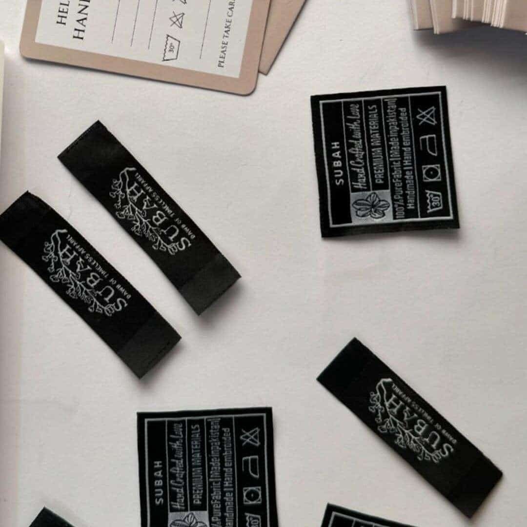 premium tags, and high-def woven labels. The details make the brand
