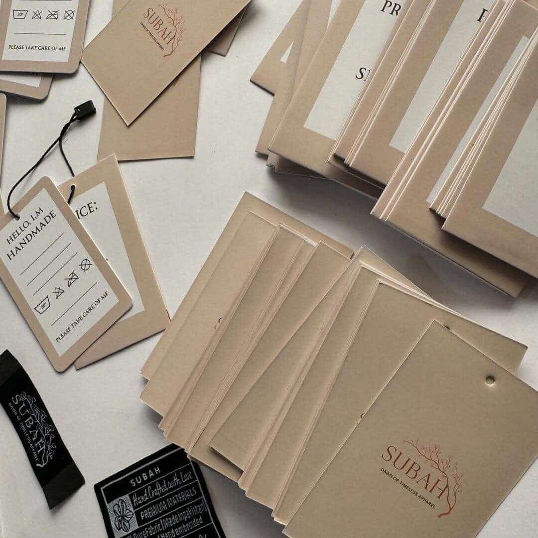 premium tags, and high-def woven labels. The details make the brand