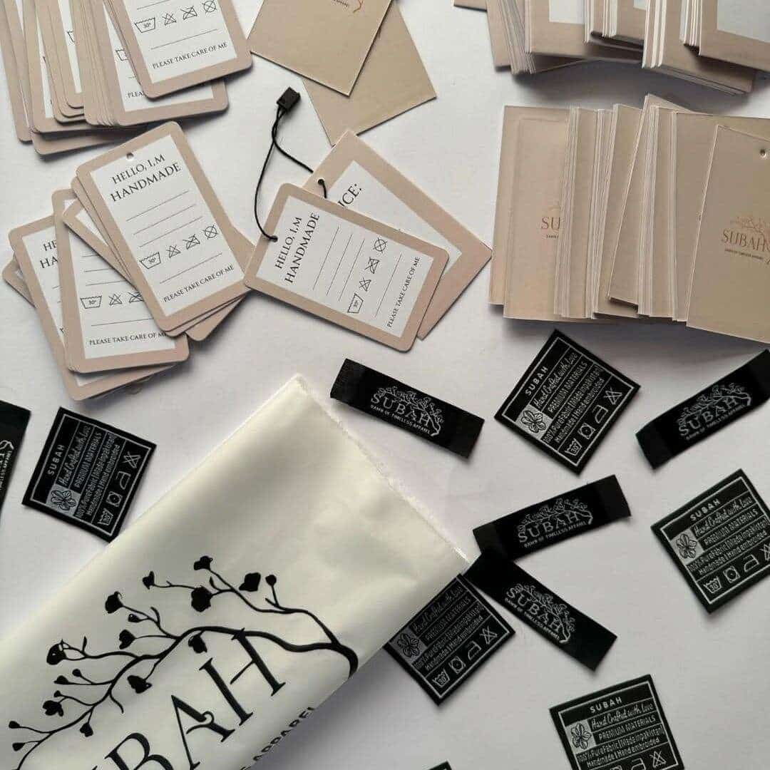 premium tags, and high-def woven labels. The details make the brand