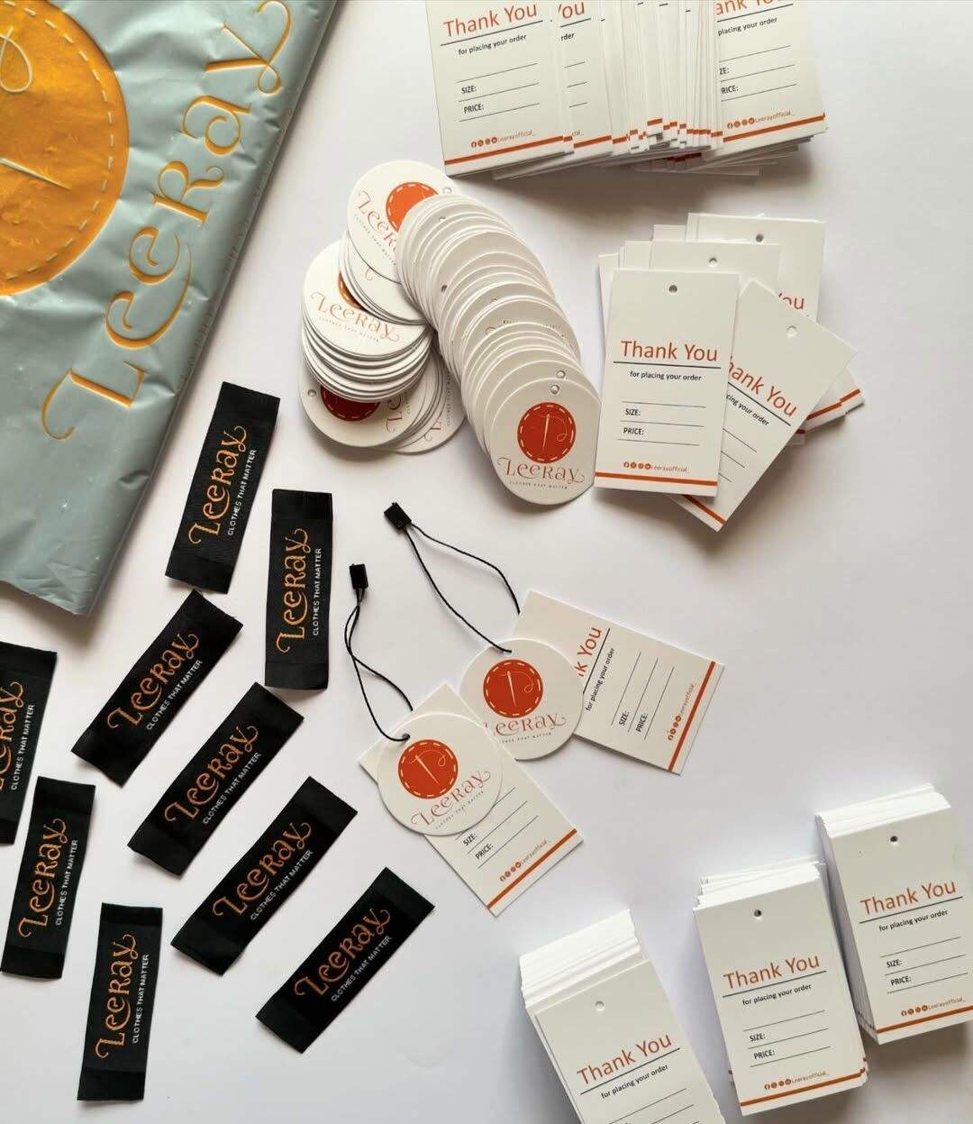 Complete Branding Solution for Apparel Brands! 🧵✨ From Woven Labels to Custom Stickers and Butter Paper, we provide everything you need to make your brand stand out. One-stop shop for all your packaging needs! 🏭 GlobalShipping — Prime Labels work sample