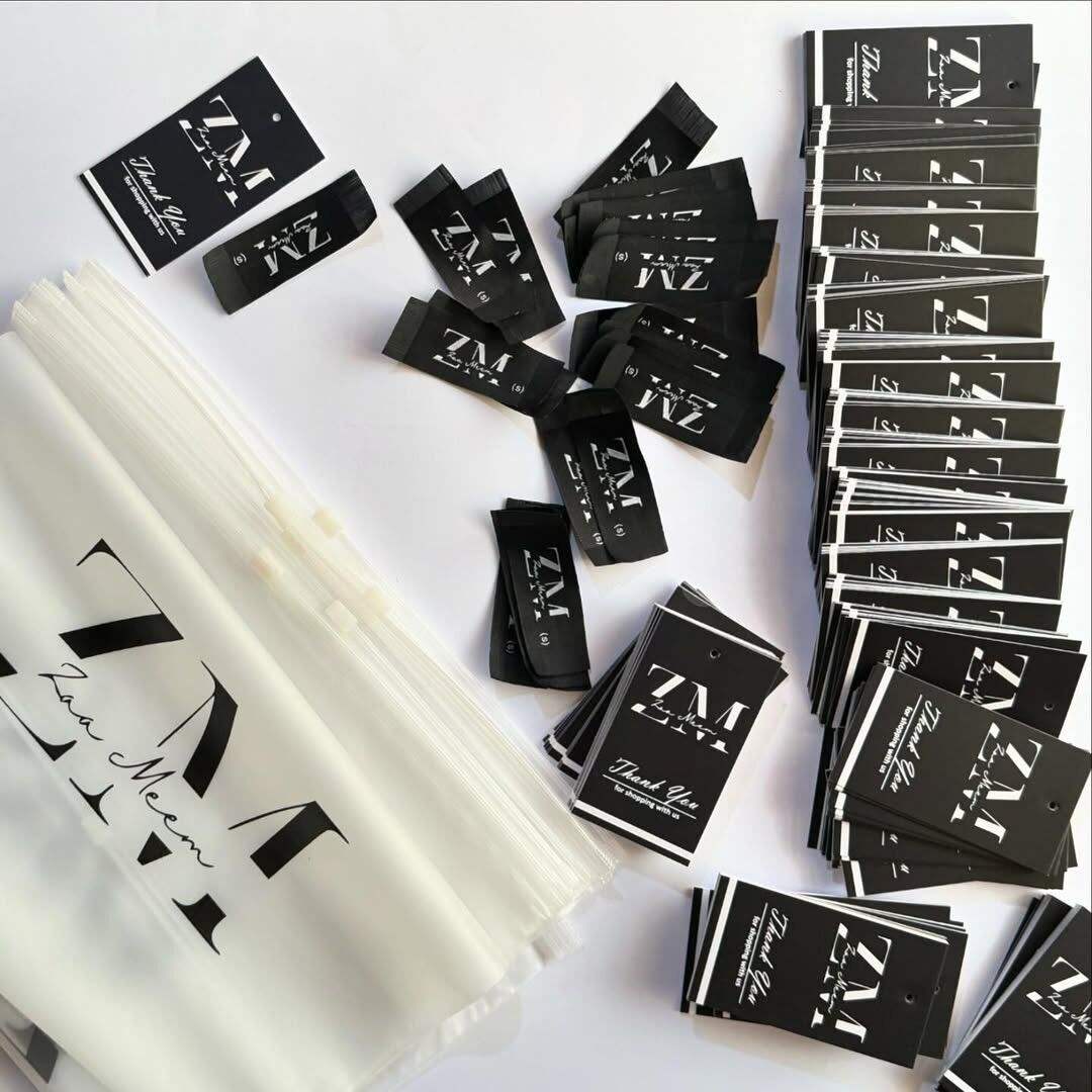 WOVEN LABELS | HANG TAGS | ZIPPER BAGS CustomPackaging FashionStartup PrimeLabelsIntl — Prime Labels work sample
