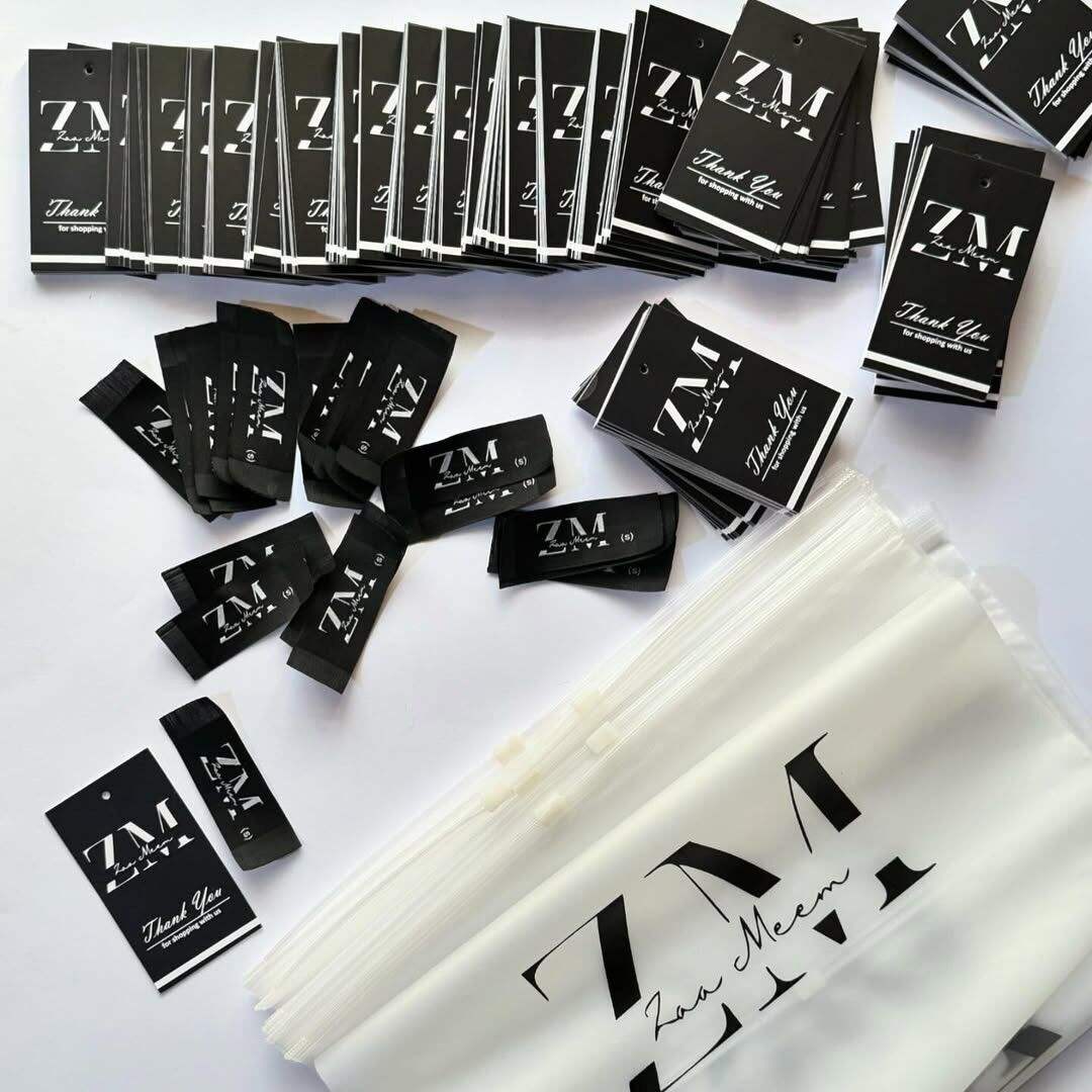 WOVEN LABELS | HANG TAGS | ZIPPER BAGS CustomPackaging FashionStartup PrimeLabelsIntl — Prime Labels work sample