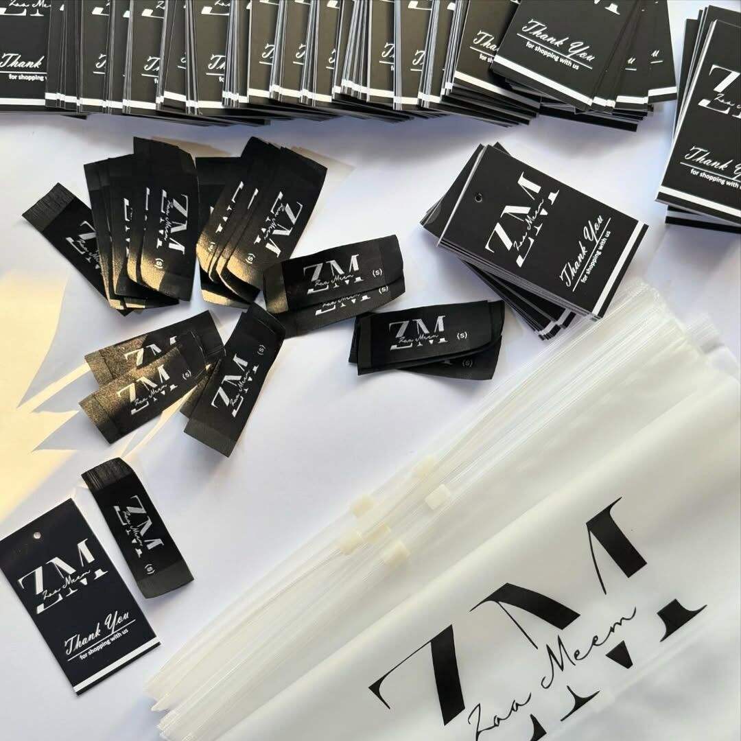 WOVEN LABELS | HANG TAGS | ZIPPER BAGS CustomPackaging FashionStartup PrimeLabelsIntl — Prime Labels work sample