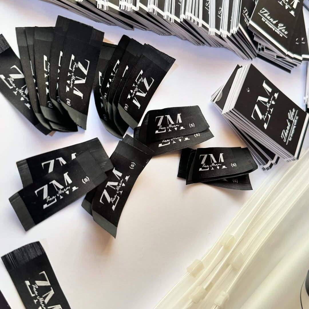 WOVEN LABELS | HANG TAGS | ZIPPER BAGS CustomPackaging FashionStartup PrimeLabelsIntl — Prime Labels work sample