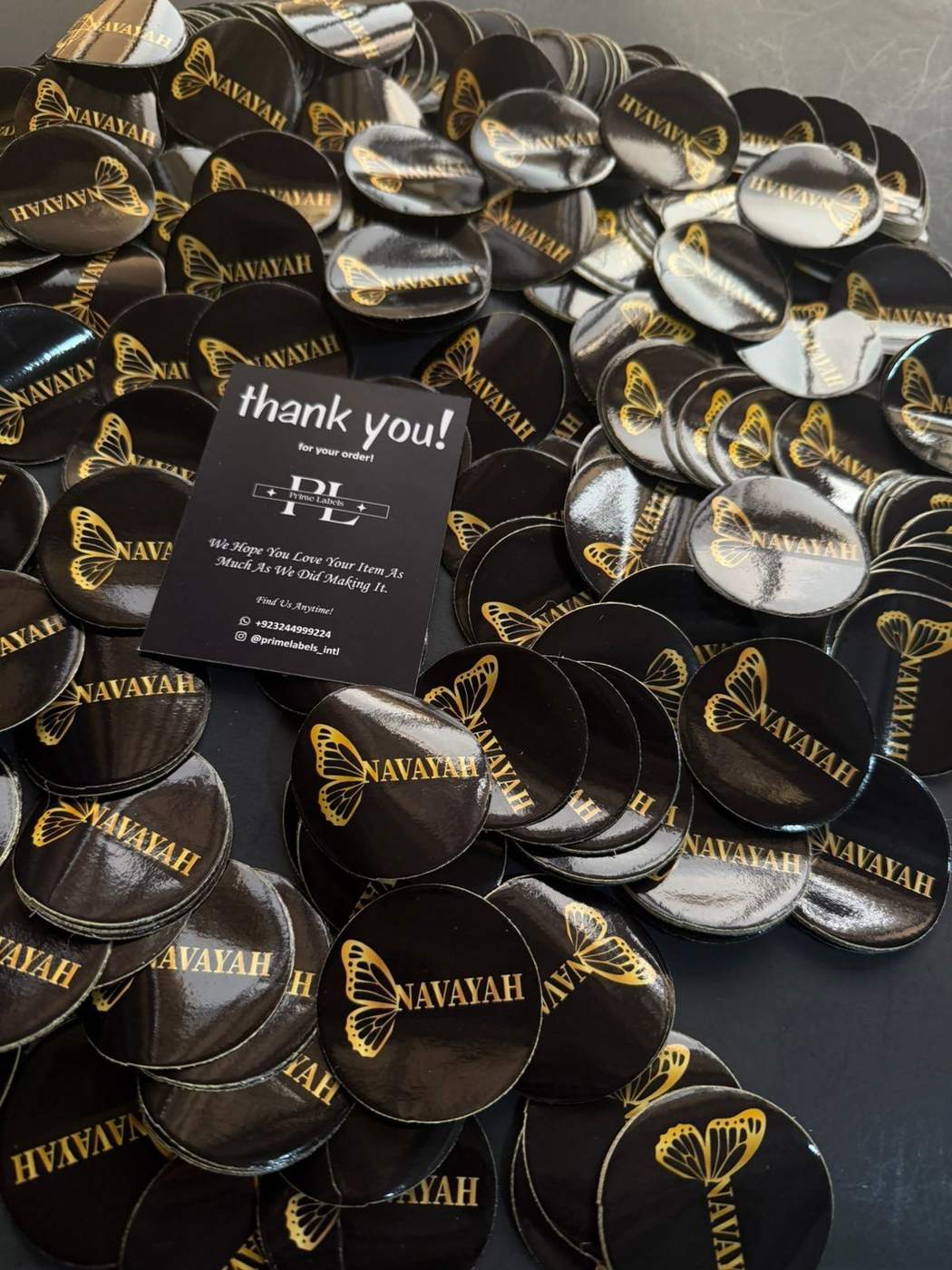 ROUND PREMIUM STICKERS — Prime Labels work sample