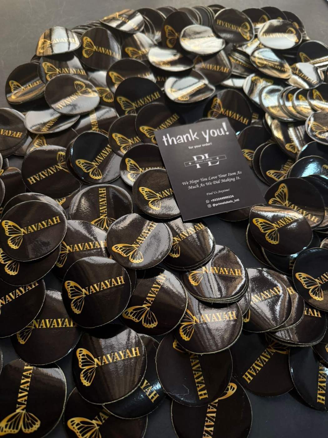 ROUND PREMIUM STICKERS — Prime Labels work sample