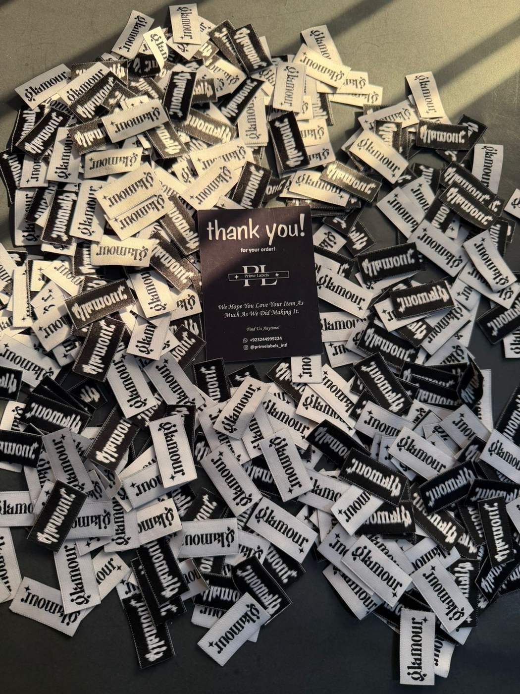 PREMIUM WOVEN LABELS — Prime Labels work sample