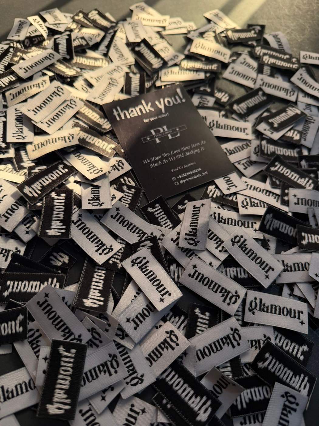 PREMIUM WOVEN LABELS — Prime Labels work sample