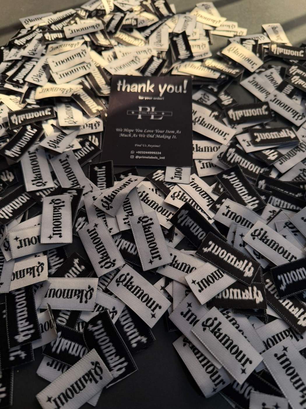 PREMIUM WOVEN LABELS — Prime Labels work sample