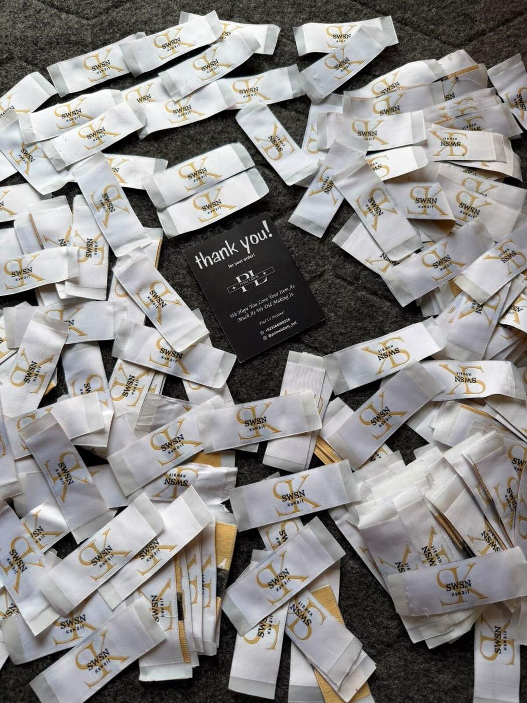 PREMIUM WOVEN LABELS ✨ — Prime Labels work sample
